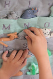 ABC WALL HANGINGS,  MULTICOLOR, Swedish and Danish - ABC WALL HANGING, GREY - Swedish