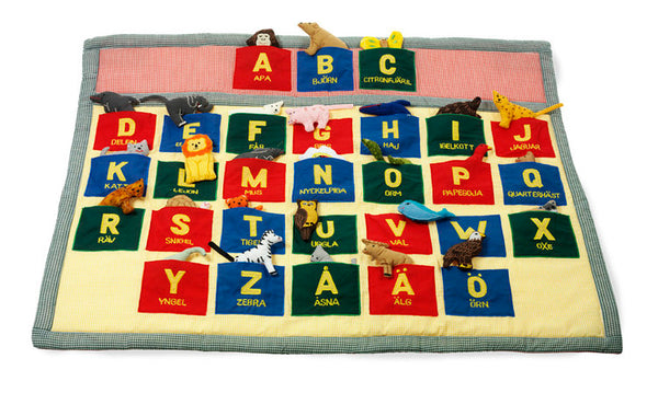ABC WALL HANGINGS,  MULTICOLOR, Swedish and Danish - ABC WALL HANGING, GREY - Swedish